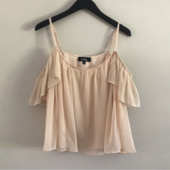 NWT Lulus | Got Me Moving Blush Pink Off-the-Shoulder Top | XL - Picture 5 of 13